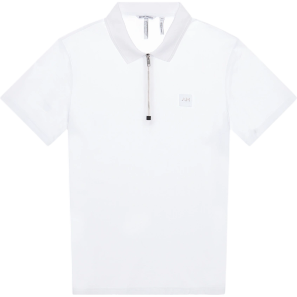 Polo Antony Morato Fit Blanco con Metal Badge Blanco Antony Morato | Camisas y Polos  - Estilo urbano premium
