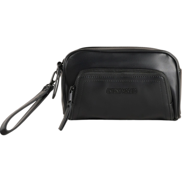 Bolso Antony Morato Negro Piel Sintética y Nylon Leather – Elegancia Urbana