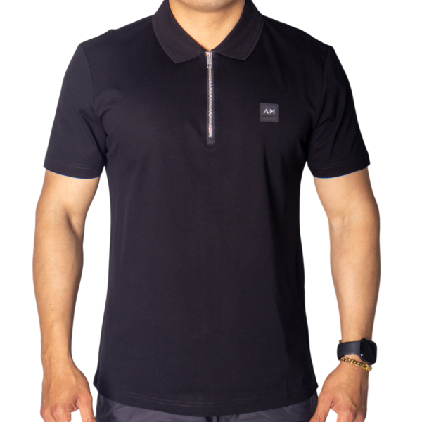 Polo Antony Morato Fit Negro con Metal Badge Negro Antony Morato | Camisas y Polos  - Estilo urbano premium