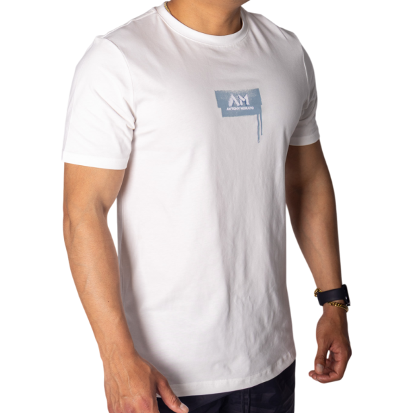 Camiseta Antony Morato de Punto Algodon Blanco con Logo Azul Antony Morato | Camisetas  - Estilo urbano premium
