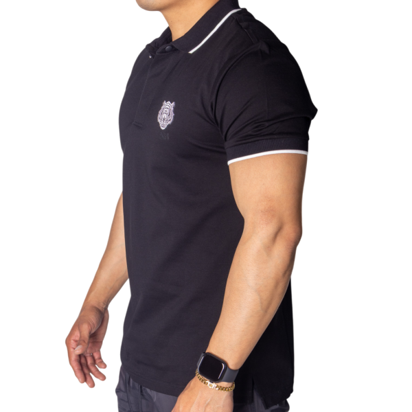 Polo Antony Morato de Piqué Algodon Negro con Parche