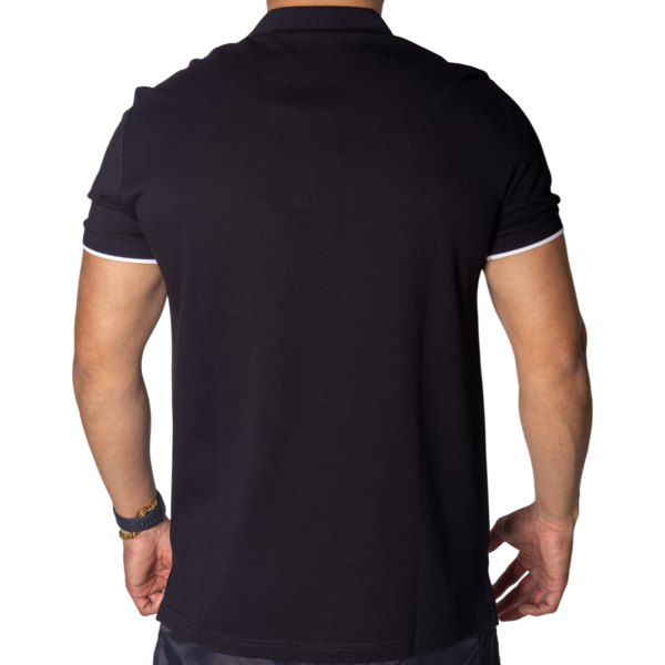 Polo Antony Morato de Piqué Algodon Negro con Parche