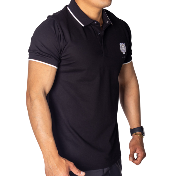 Polo Antony Morato de Piqué Algodon Negro con Parche
