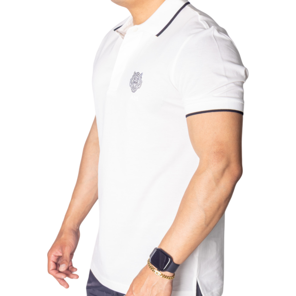Polo Antony Morato de Piqué Algodon Blanco con Parche