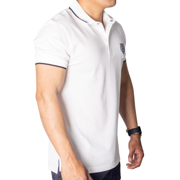 Polo Antony Morato de Piqué Algodon Blanco con Parche