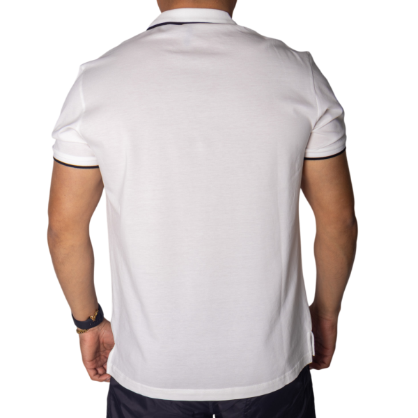 Polo Antony Morato de Piqué Algodon Blanco con Lineas