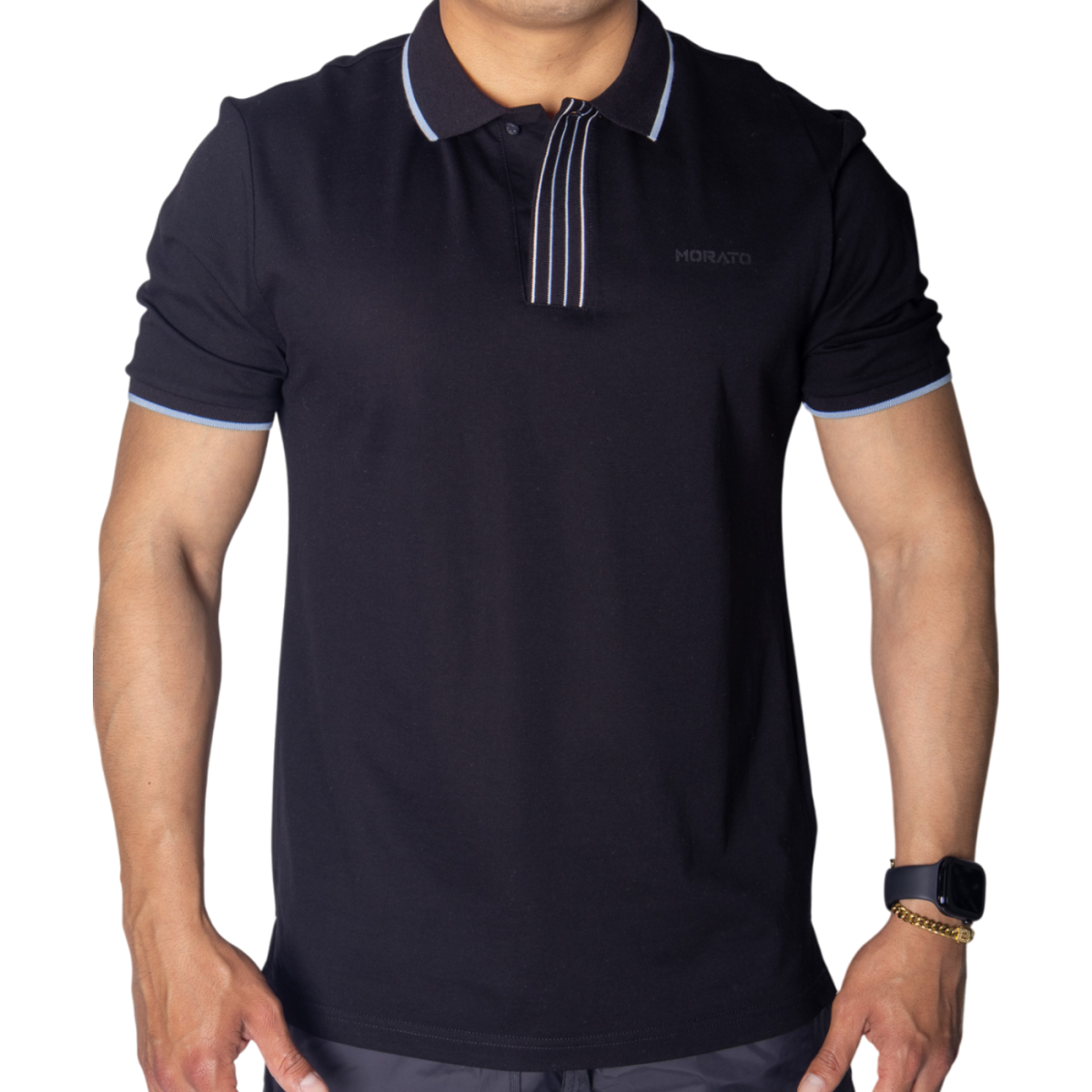 Polo Antony Morato de Piqué Algodon Negro con Lineas Antony Morato | Camisas y Polos  - Estilo urbano premium