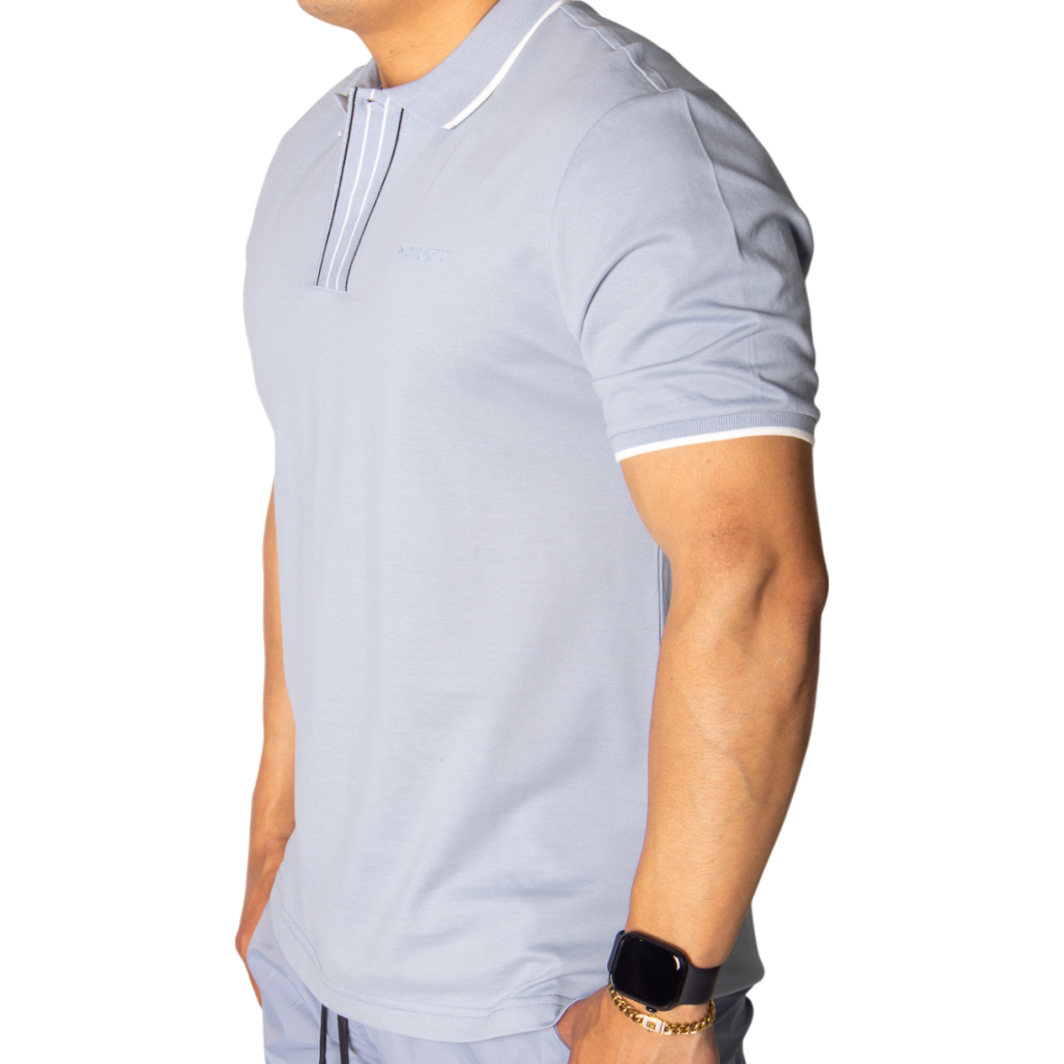 Polo Antony Morato de Piqué Algodon Azul Sky con Lineas Antony Morato | Camisas y Polos  - Estilo urbano premium 2