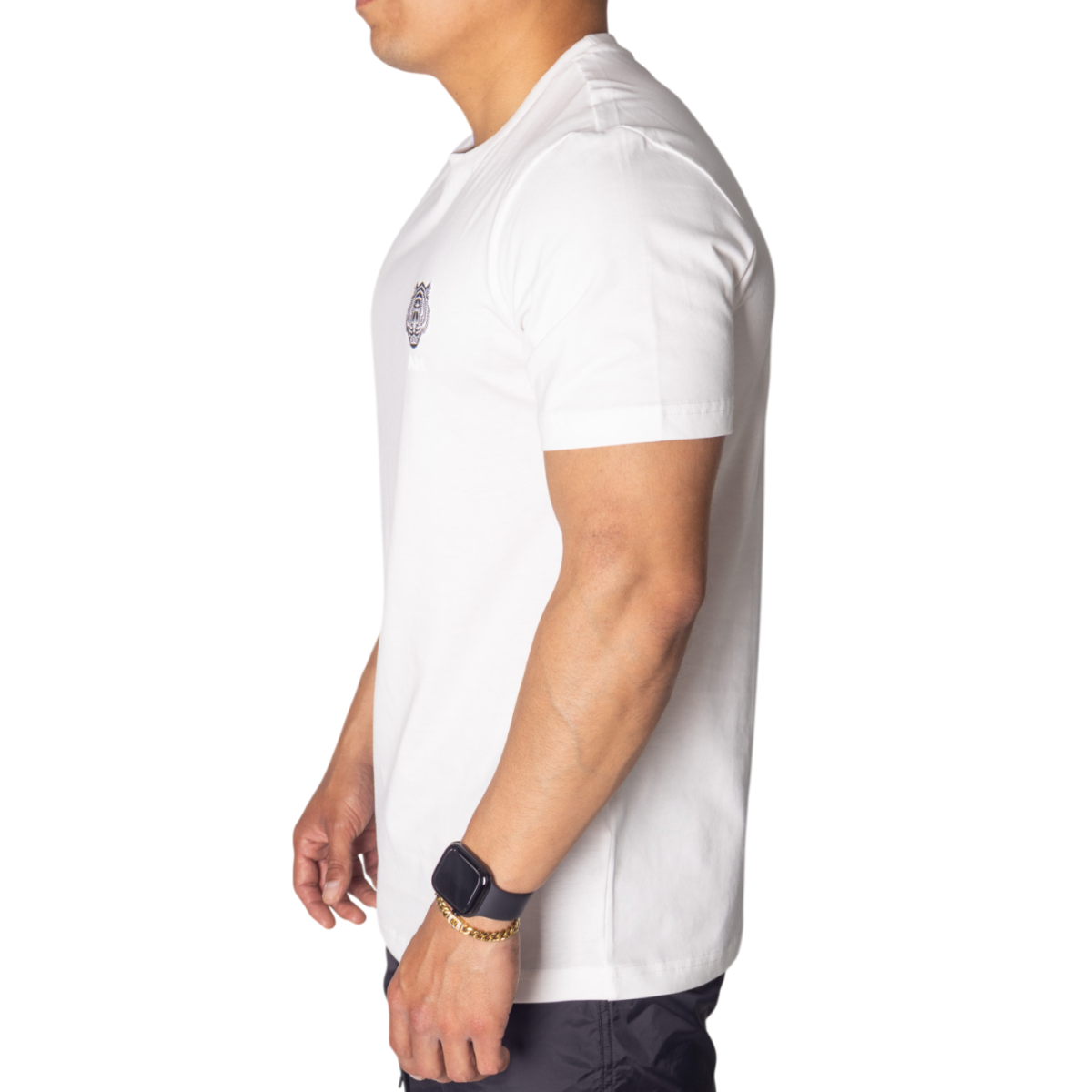 Camiseta Antony Morato Regular de Algodón Blanco con Parche Negro 2