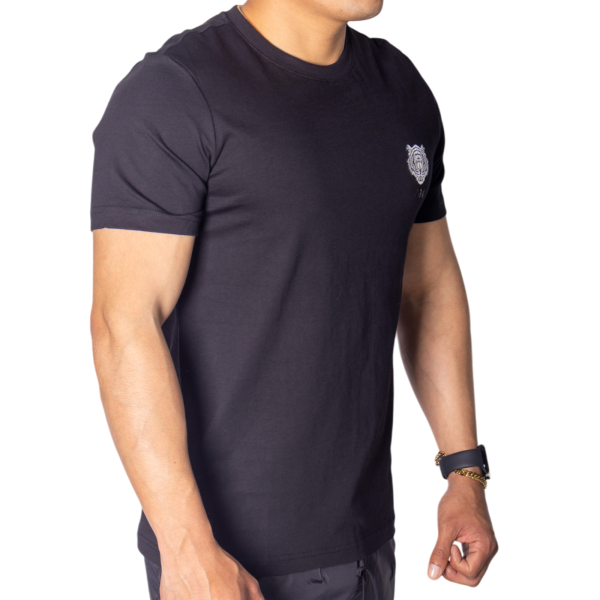Camiseta Antony Morato Regular de Algodón Negro con Parche Blanco