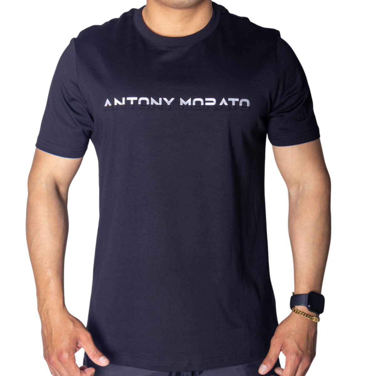 Camiseta Antony Morato de Algodón Negro Estampado Laminado Plata Antony Morato | Camisetas  - Estilo urbano premium