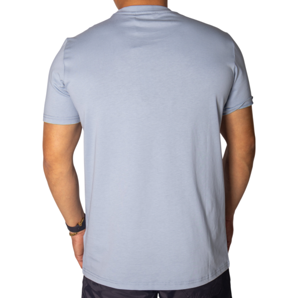 Camiseta Antony Morato de Algodón Azul Sky Estampado Laminado Plata