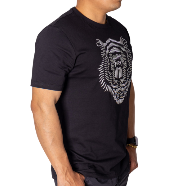 Camiseta Antony Morato de Algodón Negro con Estampado Leon Plata