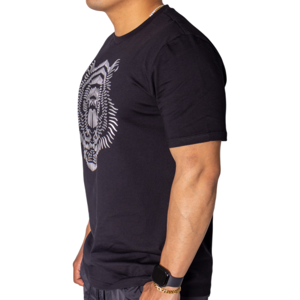 Camiseta Antony Morato de Algodón Negro con Estampado Leon Plata