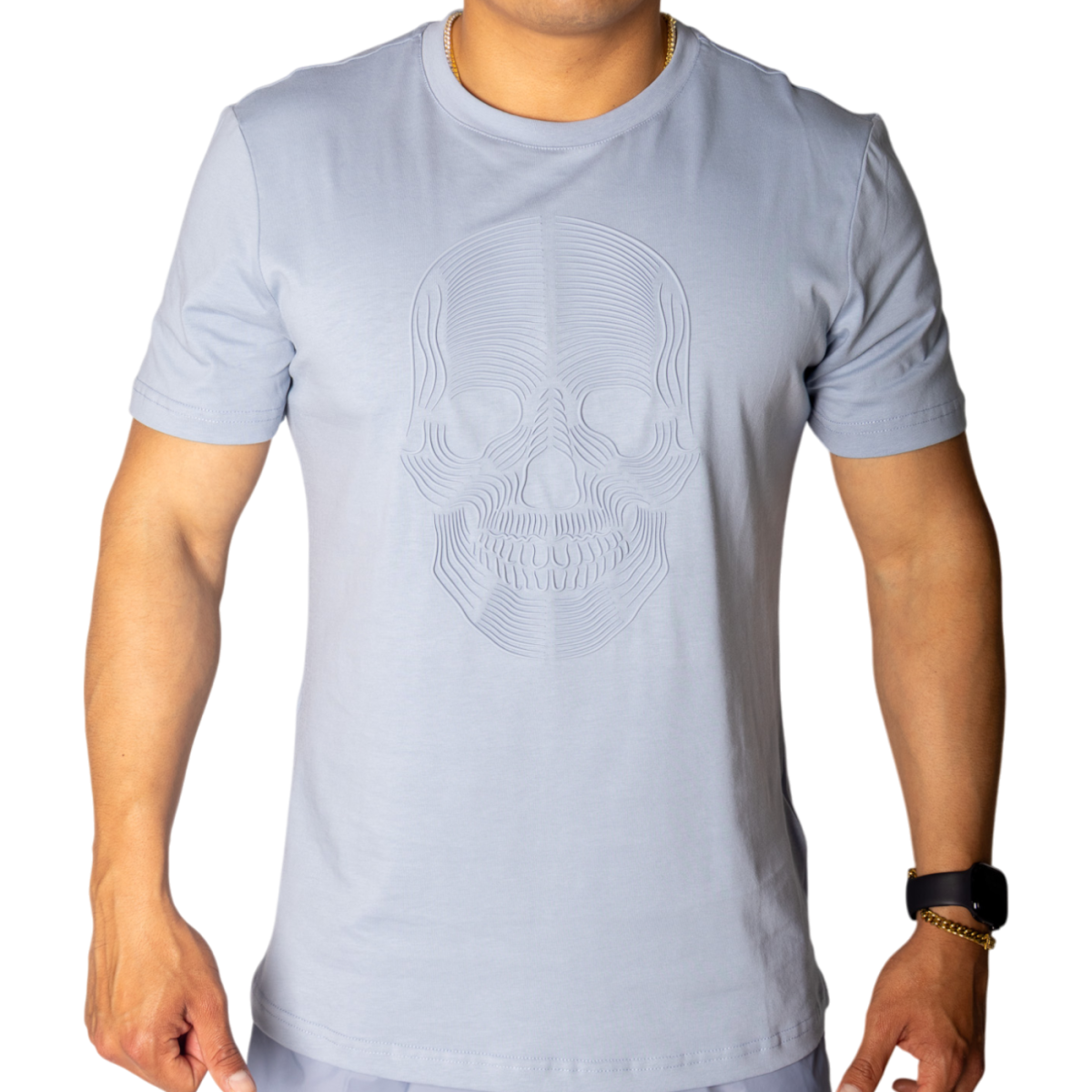 Camiseta Antony Morato de Algodón Estampado Calavera Azul Sky