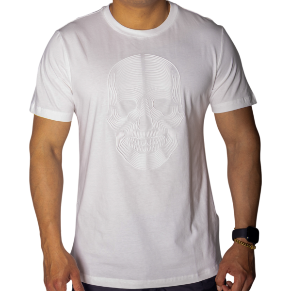Camiseta Antony Morato de Algodón Estampado Calavera Blanco Crema Camiseta Antony Morato de Algodón Estampado Calavera Blanco Crema