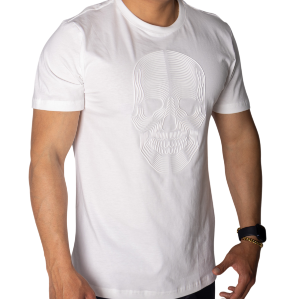 Camiseta Antony Morato de Algodón Estampado Calavera Blanco Crema
