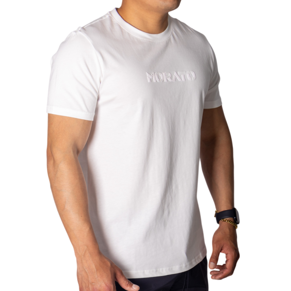 Camiseta Antony Morato con Estampado Logotipo Blanco Crema