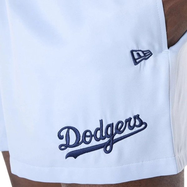 Short New Era Dodgers MLB Tejido Suave Pastel Azul