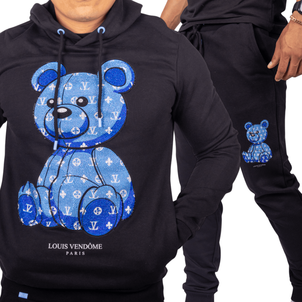Chandal Louis Vendome Oso Piedras Street Negro y Azul