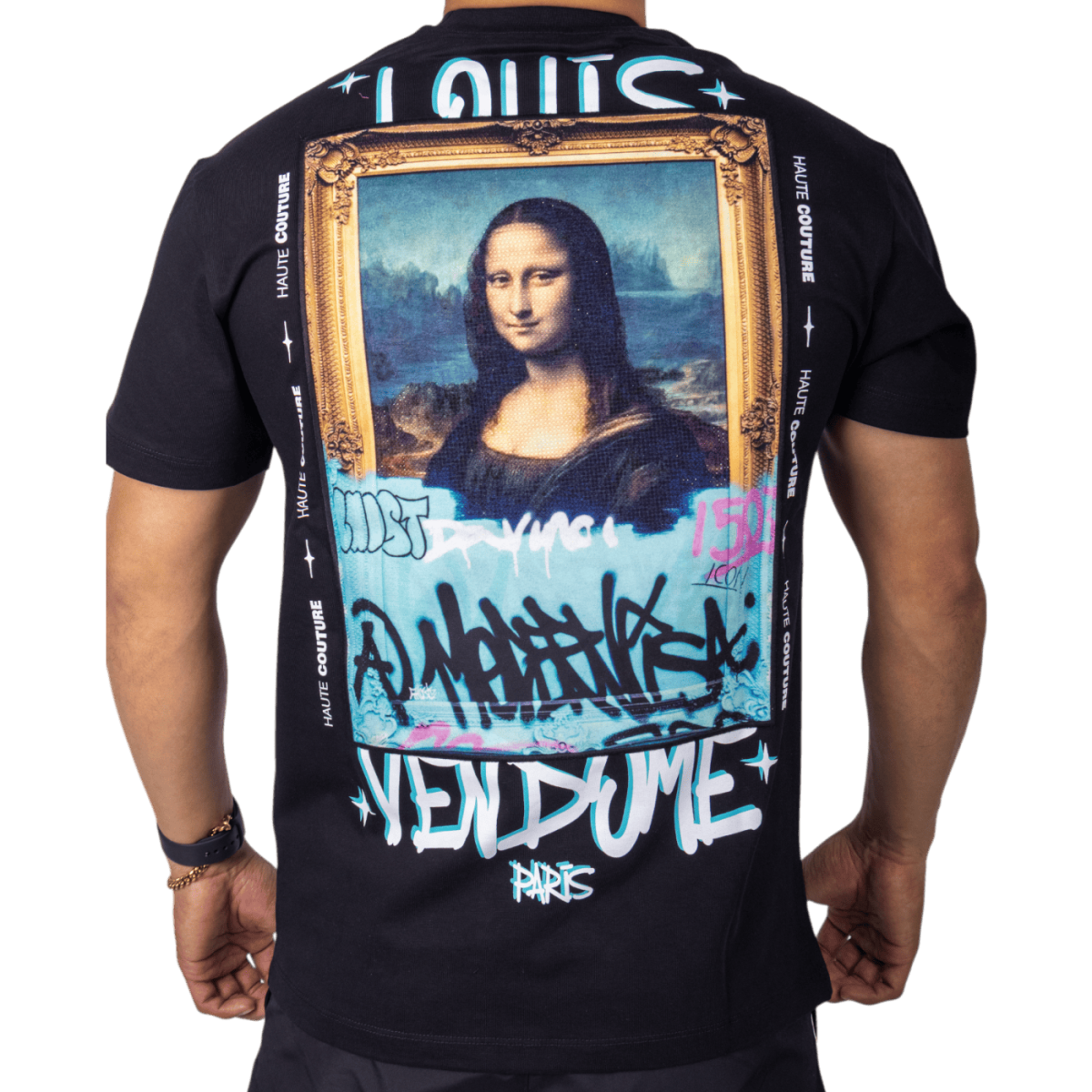 Camiseta Louis Vendome Street Mona Lisa Negro