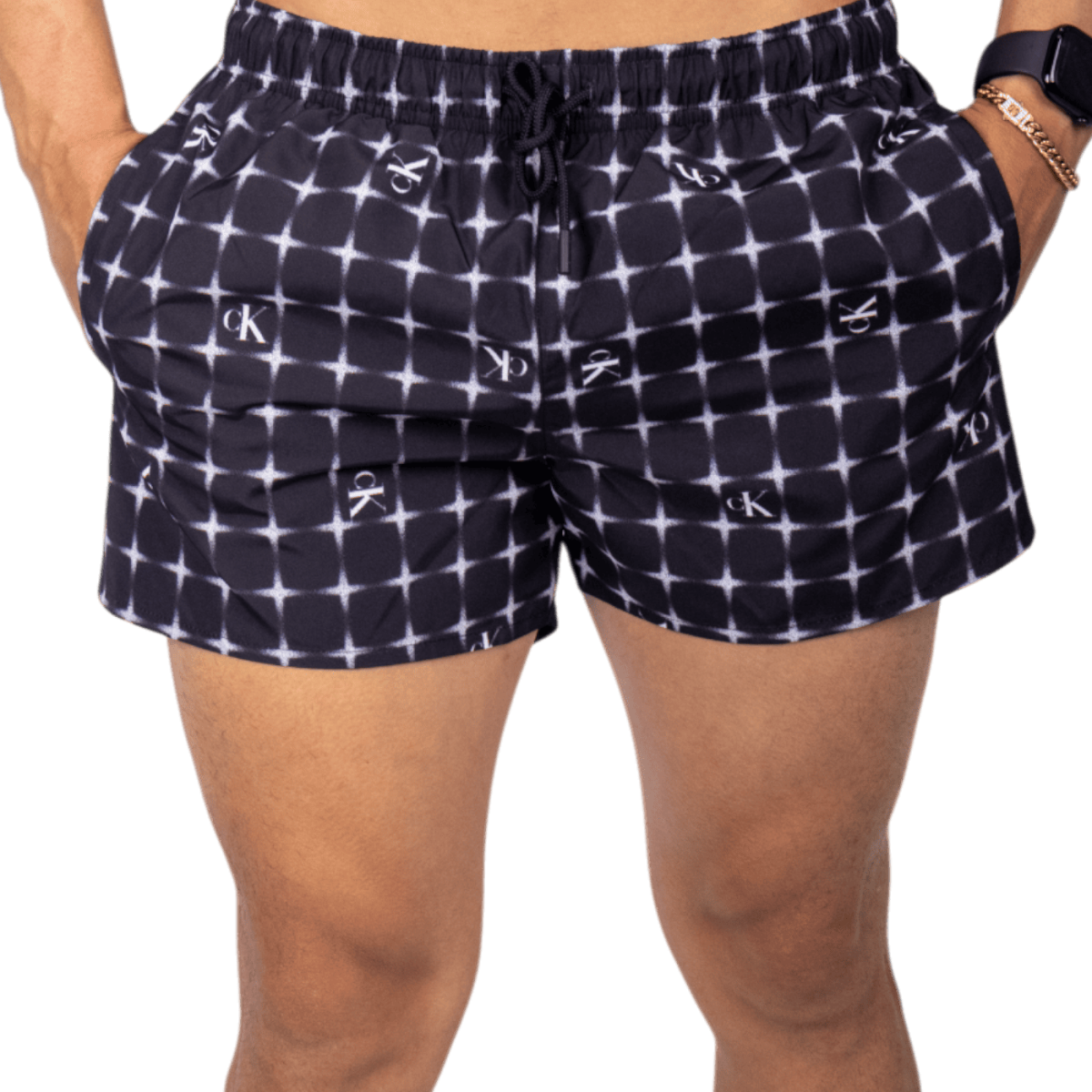 Bañador Calvin Klein Corto CK Monogram Negro 2
