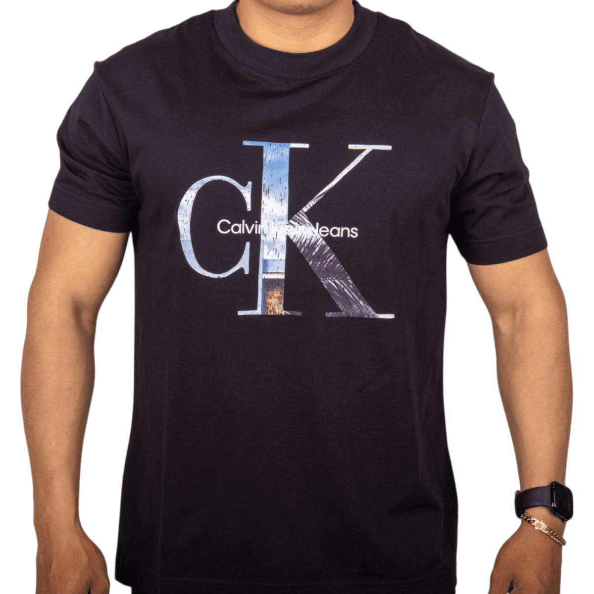 Camiseta Calvin Klein Estampado Fotográfico Negro