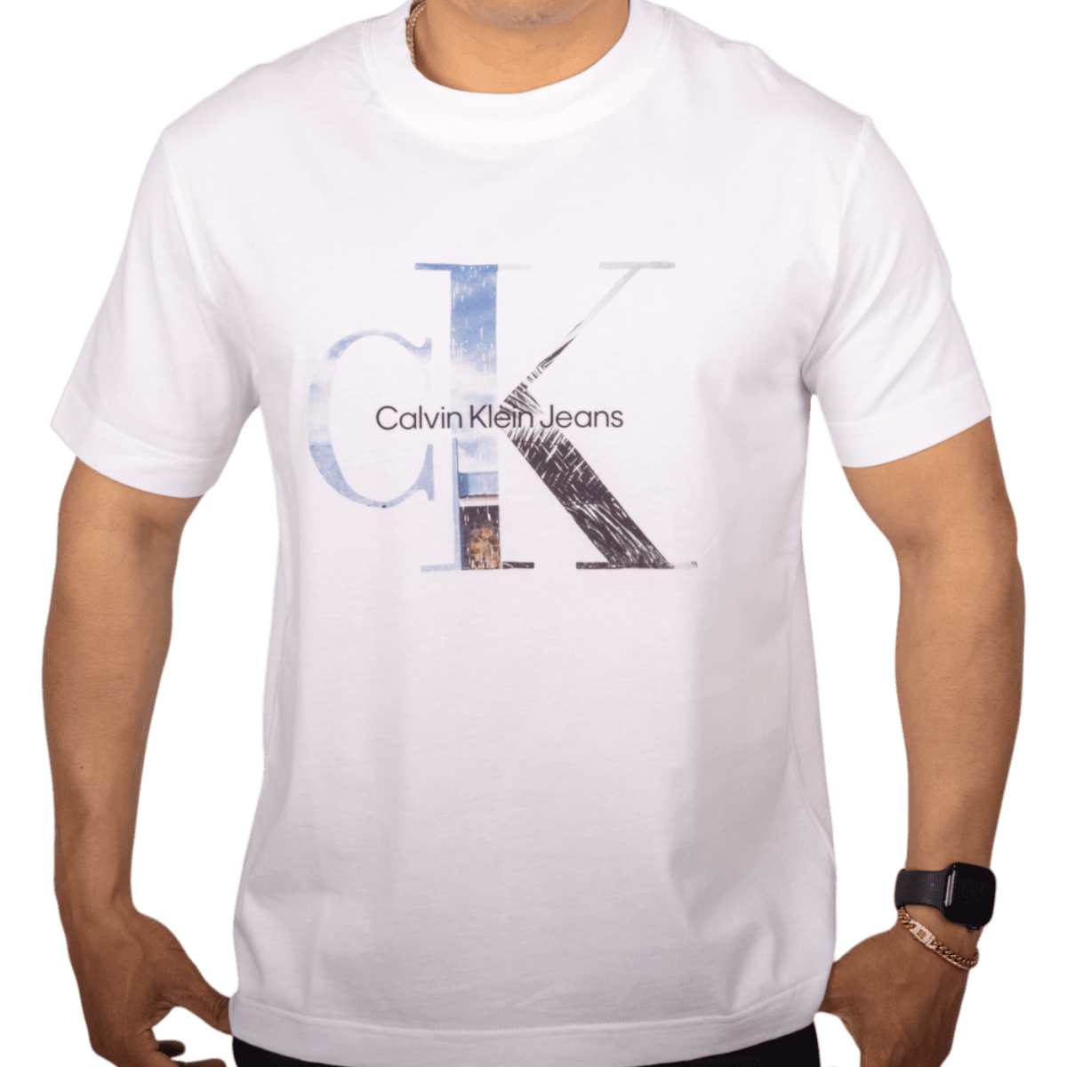 Camiseta Calvin Klein Estampado Fotográfico Blanco