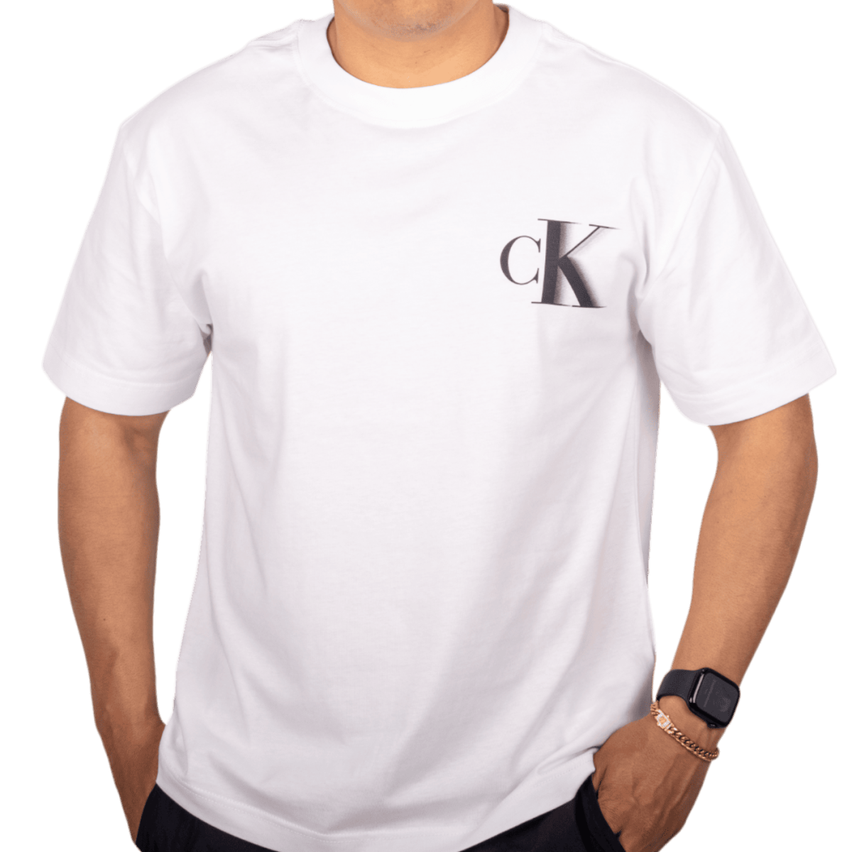Camiseta Calvin Klein Holgada con Monograma Blanco 2