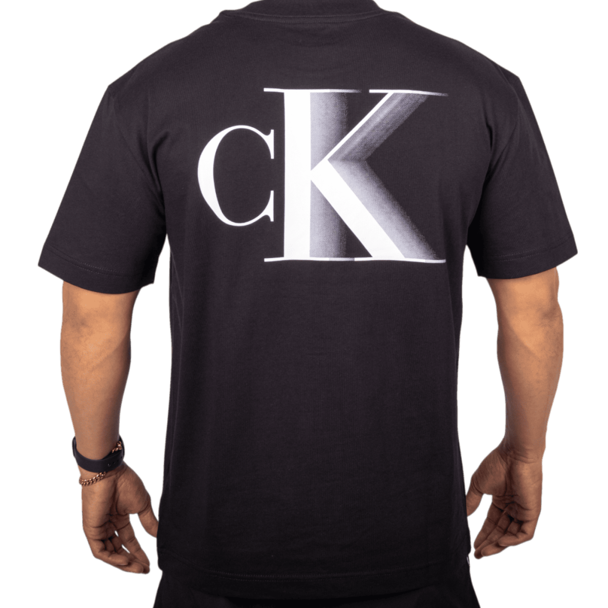 Camiseta Calvin Klein Holgada con Monograma Negro