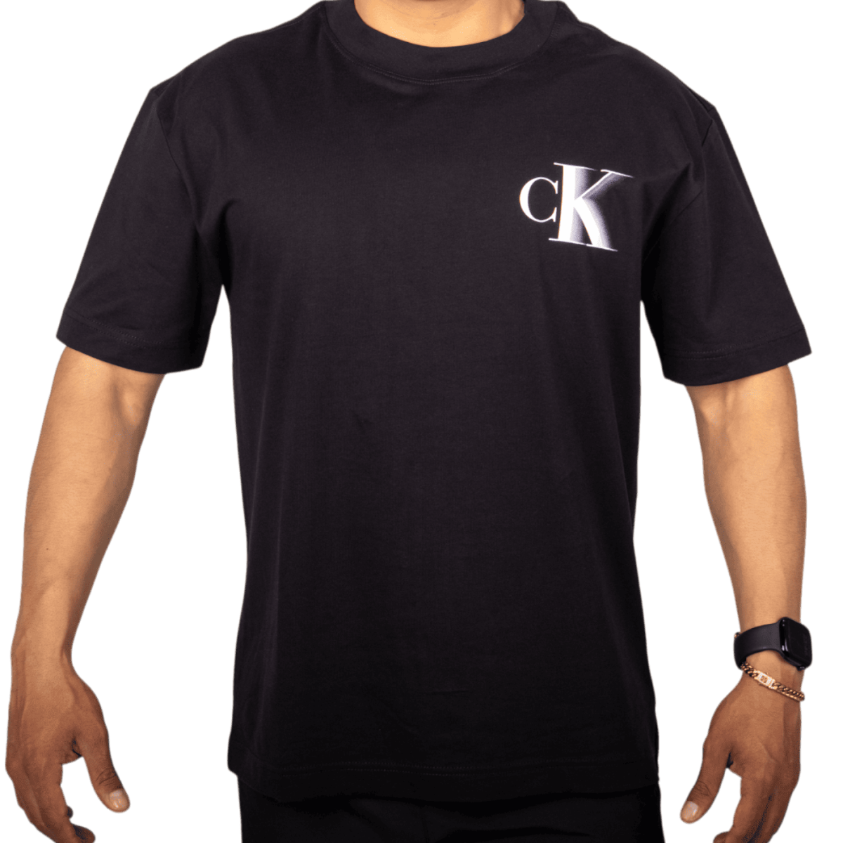 Camiseta Calvin Klein Holgada con Monograma Negro 2