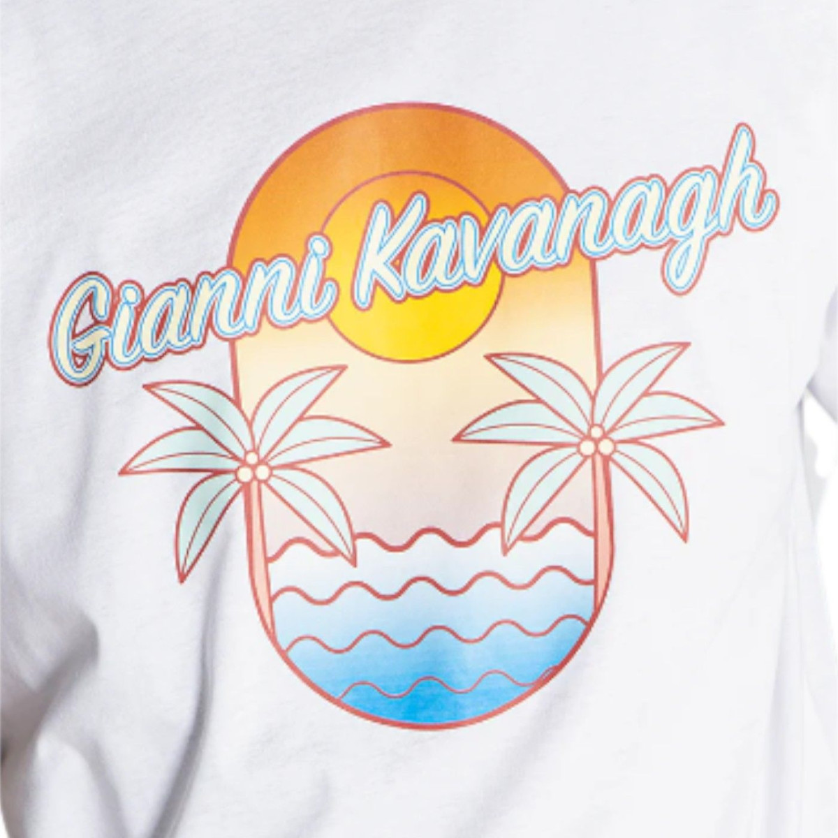 Camiseta Gianni Kavanagh Oversize Tropicana Blanco 2