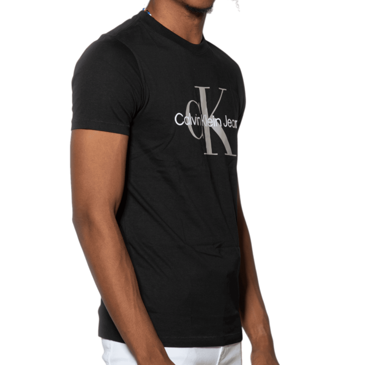 Camiseta Calvin Klein Slim Con Monograma Negro 2