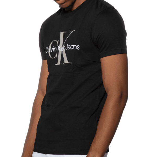 Camiseta Calvin Klein Slim Con Monograma Negro