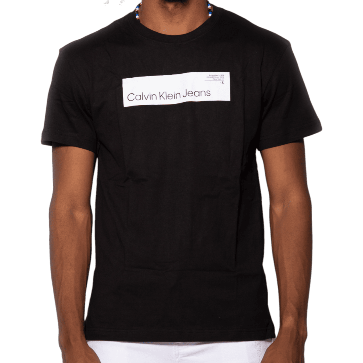 Camiseta Calvin Klein de Algodon Monograma Negro