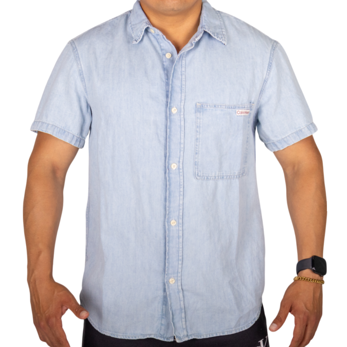 Camisa Calvin Klein Vaquera Azul Marino