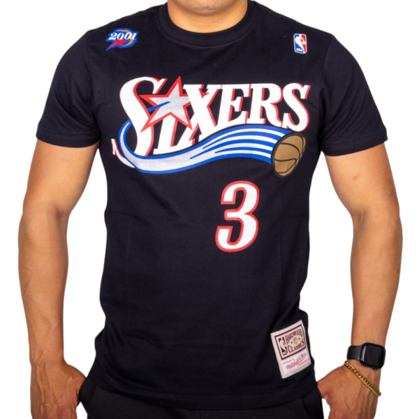 Camiseta Michelle & Ness NBA Philadelphia 76er Negro Camiseta Michelle & Ness NBA Philadelphia 76er Negro