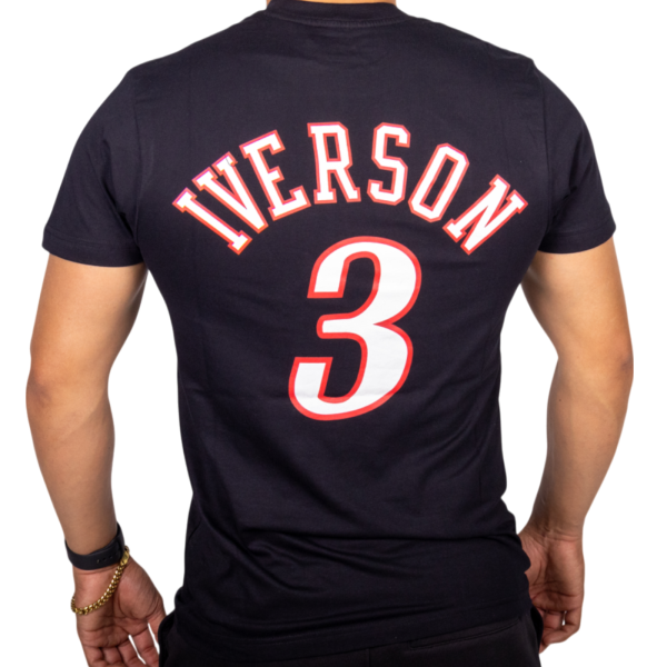 Camiseta Michelle & Ness NBA Philadelphia 76er Negro