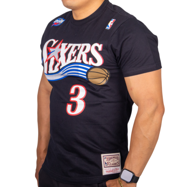 Camiseta Michelle & Ness NBA Philadelphia 76er Negro