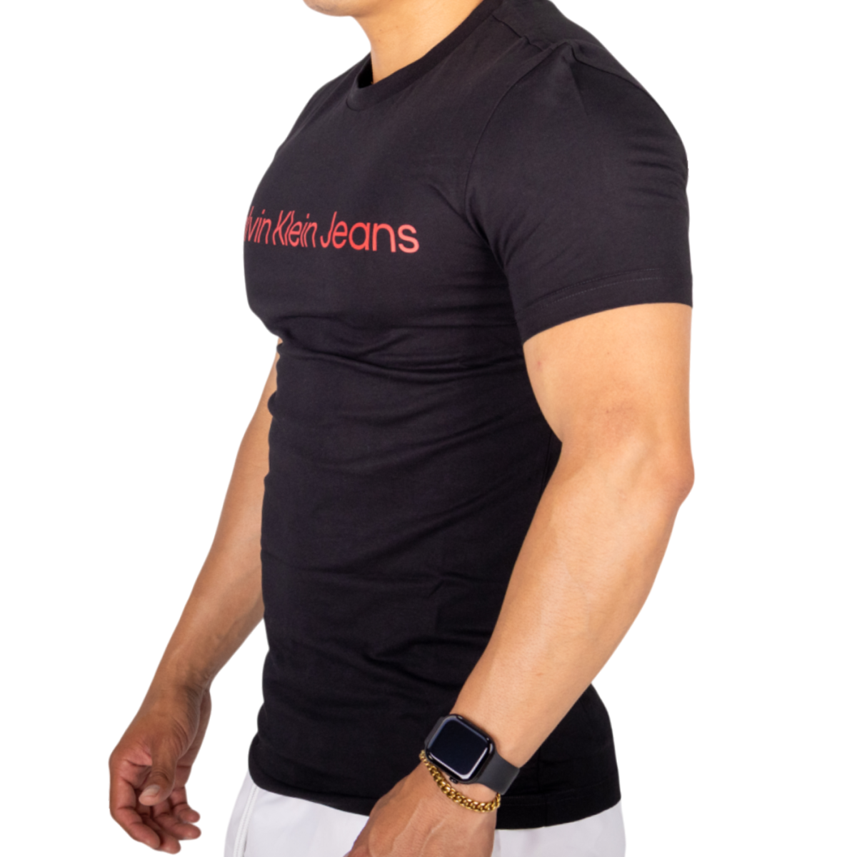 Camiseta Calvin Klein Logo Rojo Negro 2