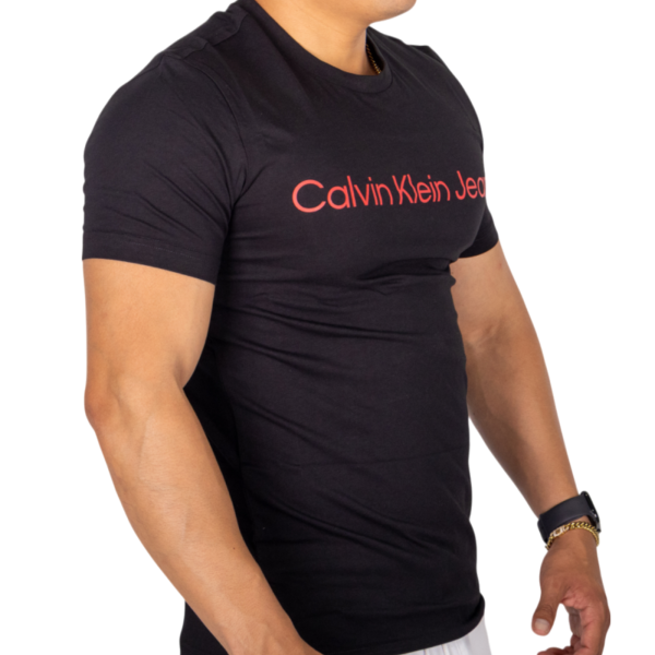 Camiseta Calvin Klein Logo Rojo Negro