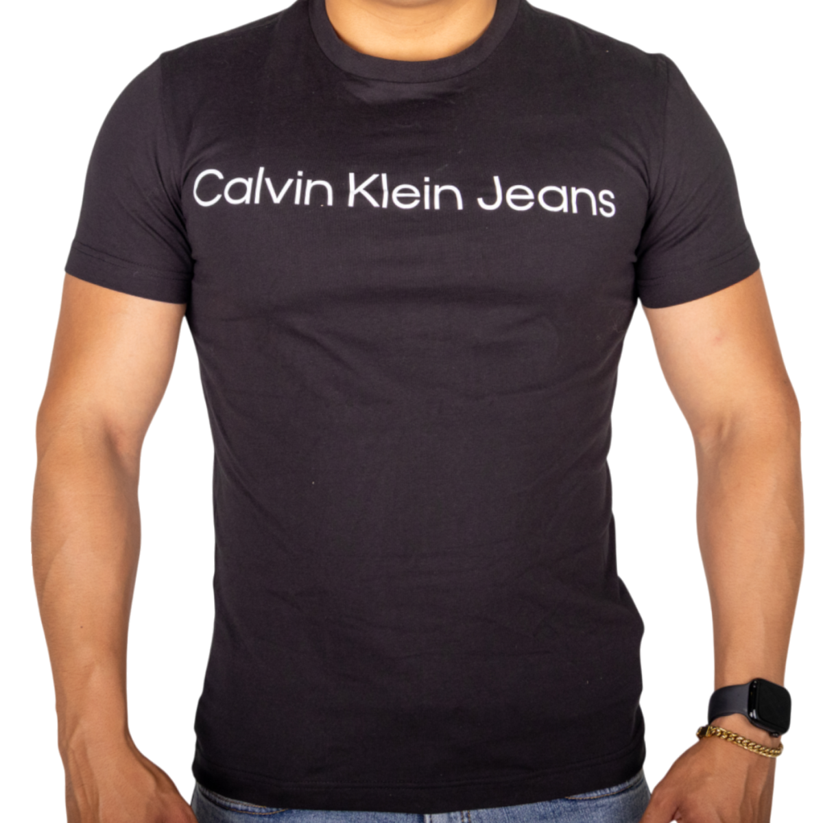 Camiseta Calvin Klein Logo Blanco Negro
