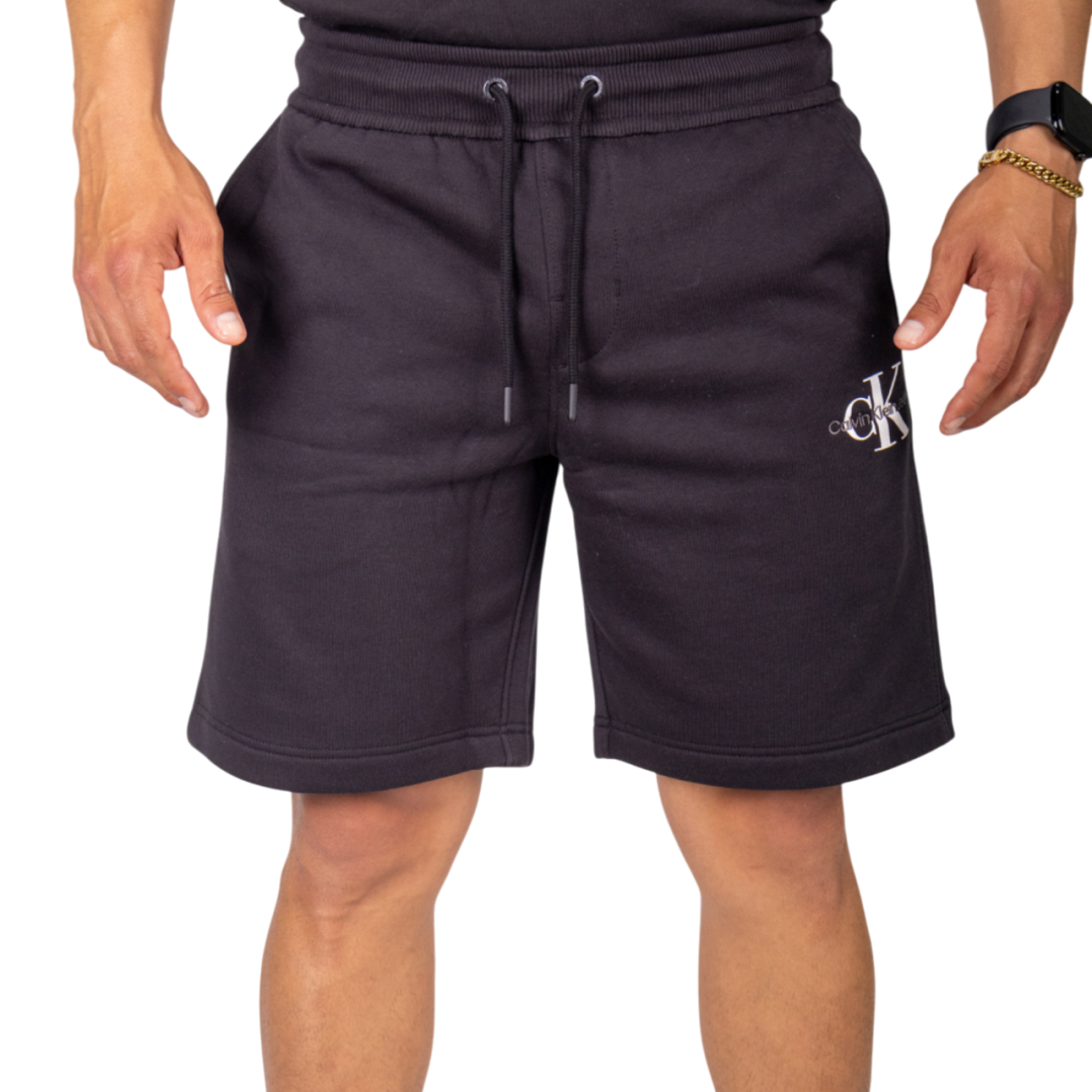 Pantalon Corto Calvin Klein Monograma Negro