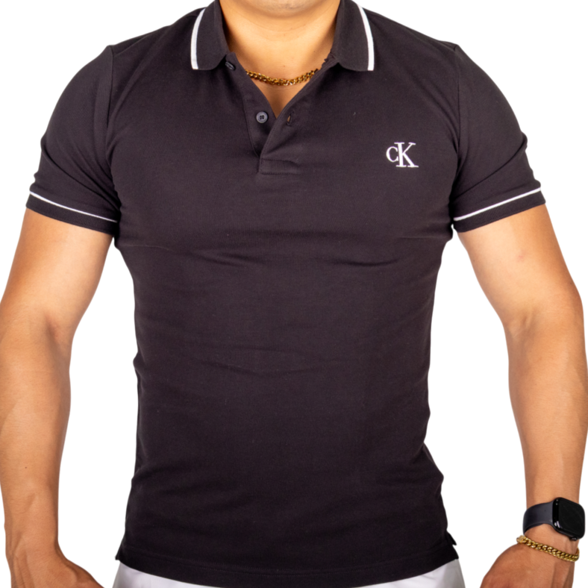 Polo Calvin Klein Slim Basic Negro