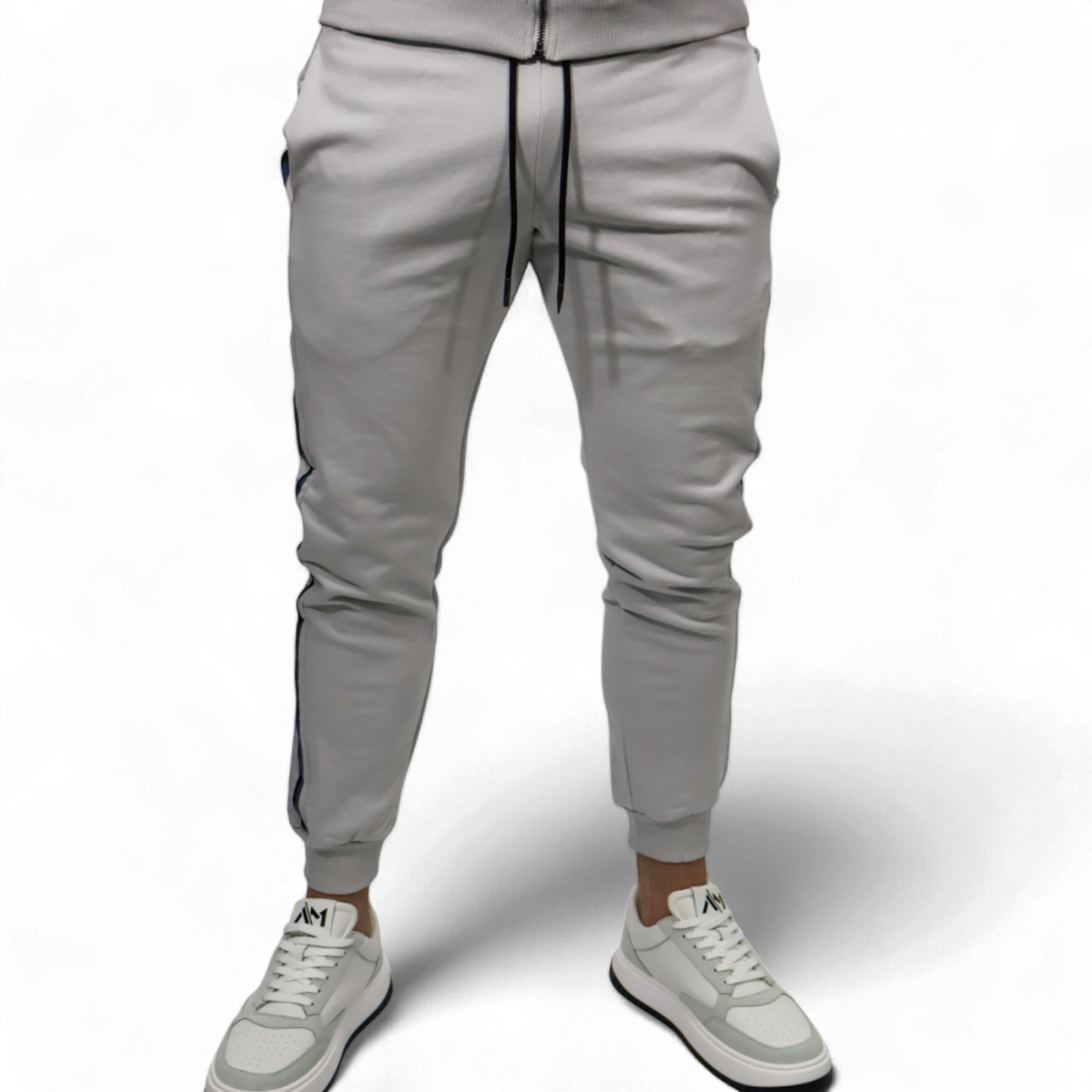 Pantalón Antony Morato Blanco Hielo con Bandas Laterales 2