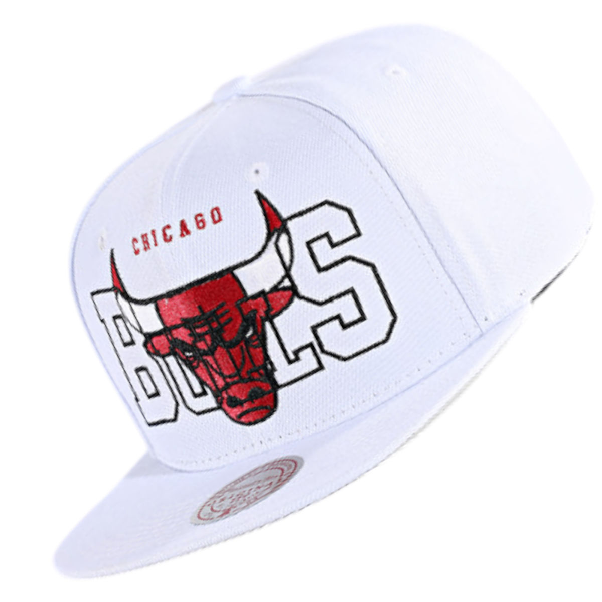 Gorra Mitchell & Ness Chicago Bull Logo Visera Blanco