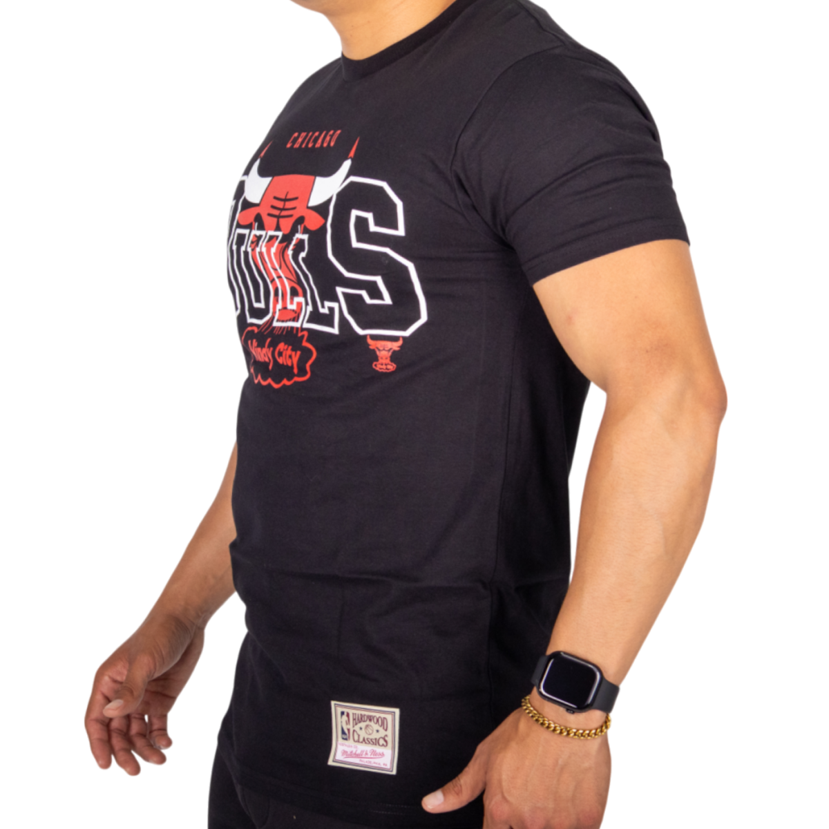 Camiseta Michelle & Ness NBA Chicago Bulls Never Negro