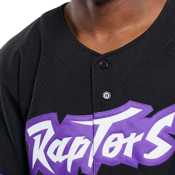 Camisa Michelle & Ness NBA Toronto Raptors Never OUT Negro