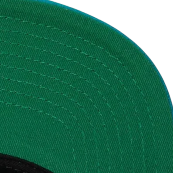 Gorra Mitchell & Ness Satinada Clásica Charlotte Hornets Verde