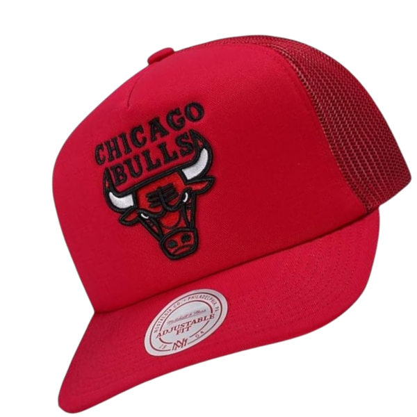 Gorra Mitchell & Ness Chicago Bulls Malla Trasera Rojo Gorra Mitchell & Ness Chicago Bulls Malla Trasera Rojo